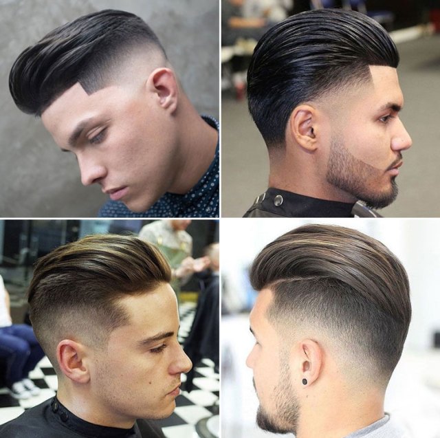 back slicked hairstyle for men