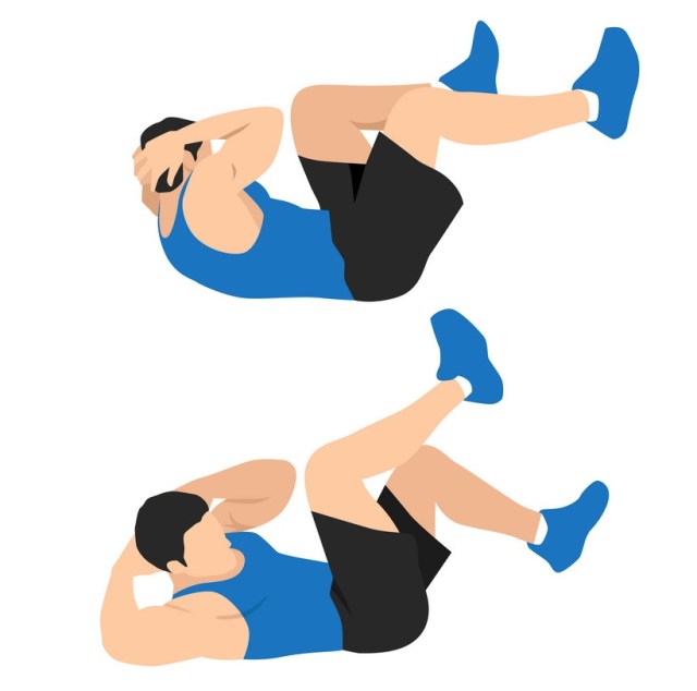 Bicycle crunches