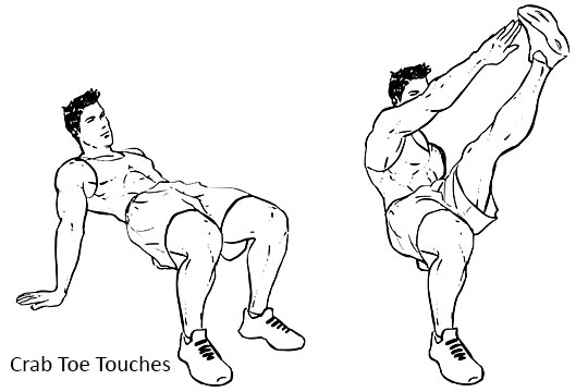 Crab Toe Touches